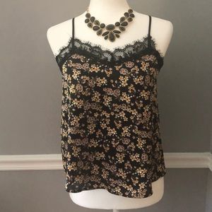 NWT Wild Fable Ebony floral lace cami size XS